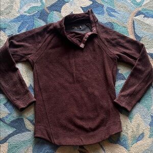 Prana Brown Long Sleeve Pullover sweater size small